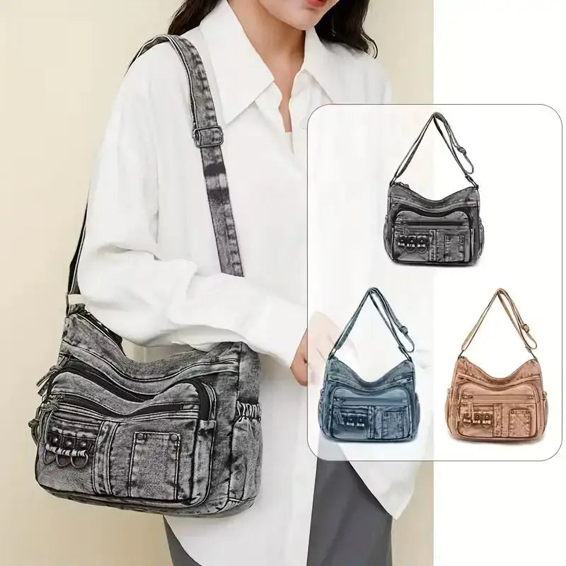 Jenna | Bolso de Hombro Vaquero