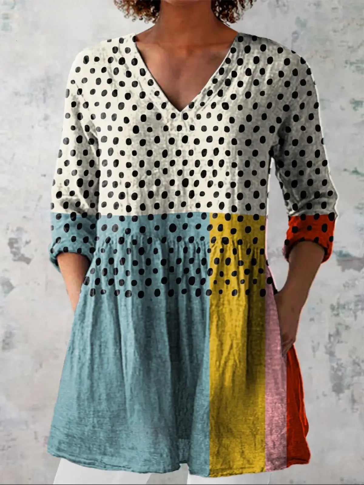 Nola | Camisa Larga con Estampado Expresivo