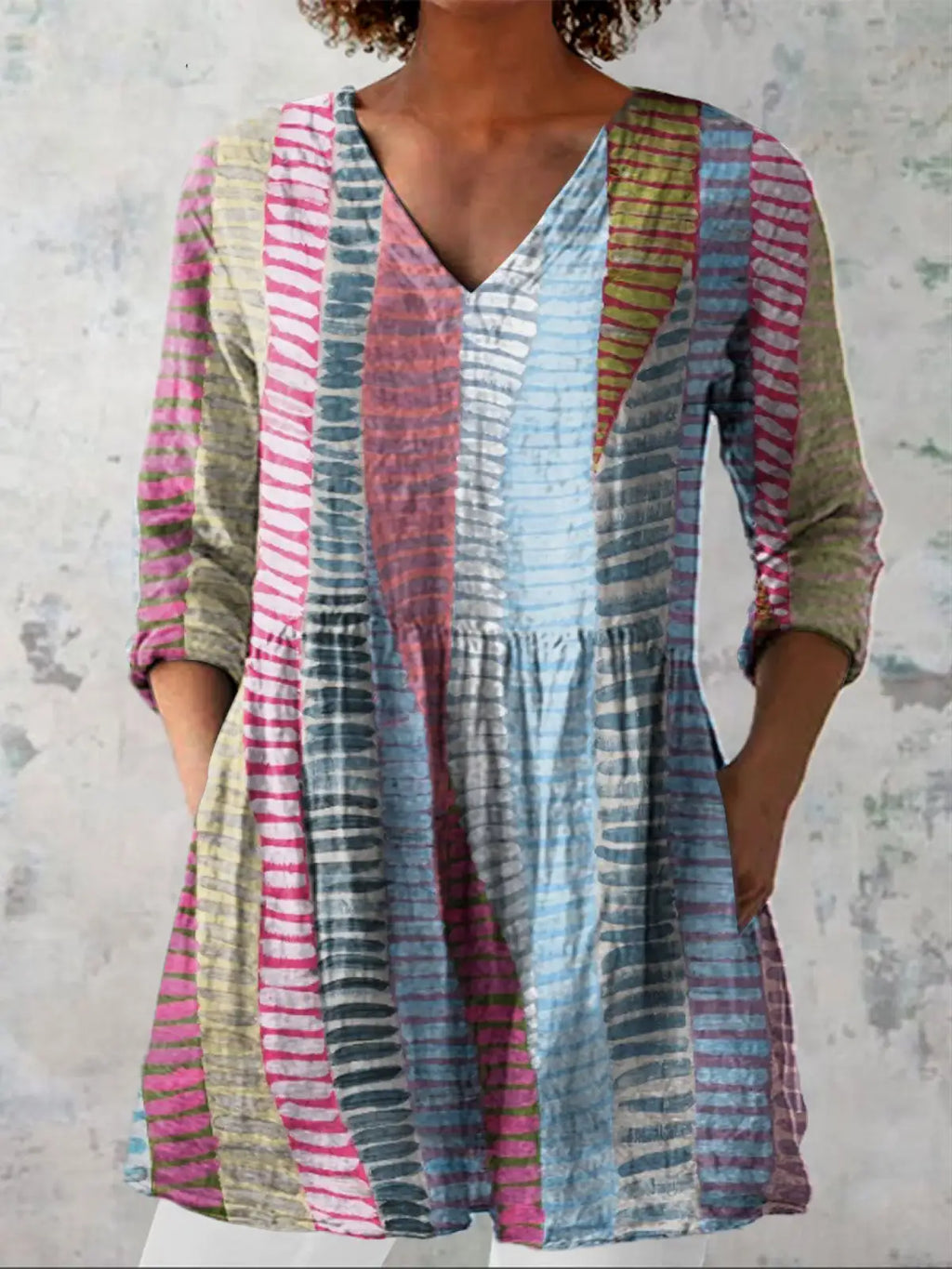 Noa | Camisa larga con estampado expresivo