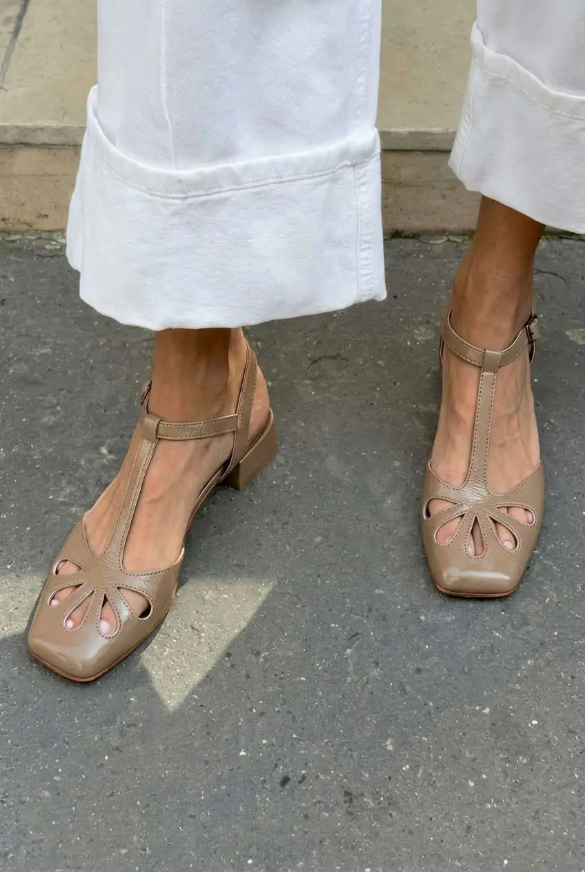 Carlota | Tacones Naranjas con Correa