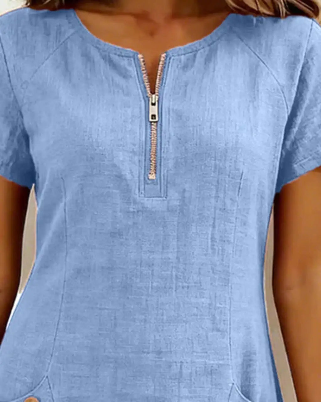 Sabela | Lina™ — Vestido de Lino con Bolsillos