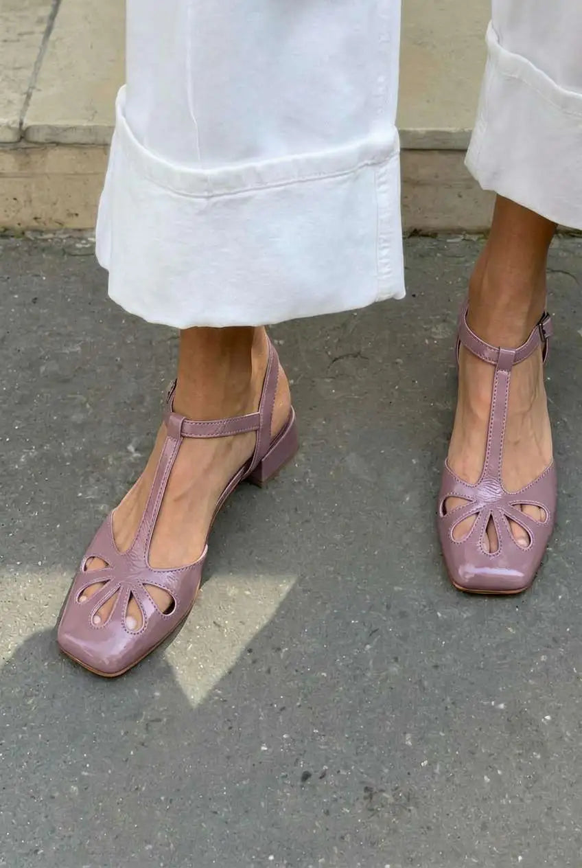 Carlota | Tacones Naranjas con Correa