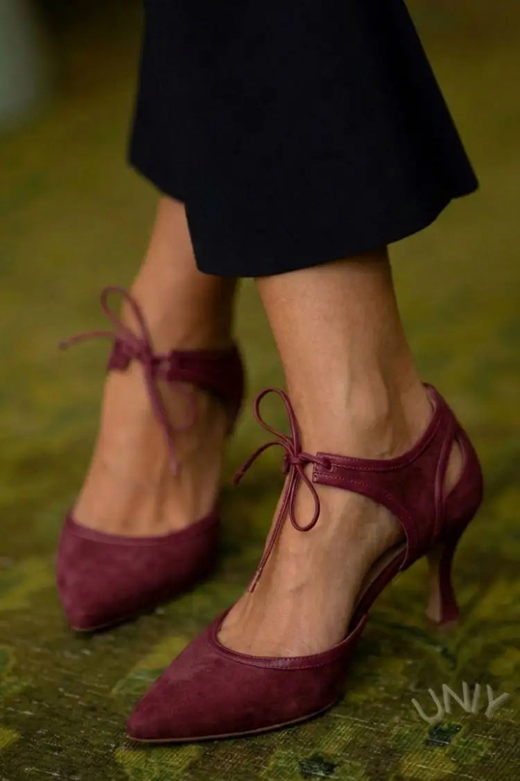 Higinia | Tacones Rosa de Ante