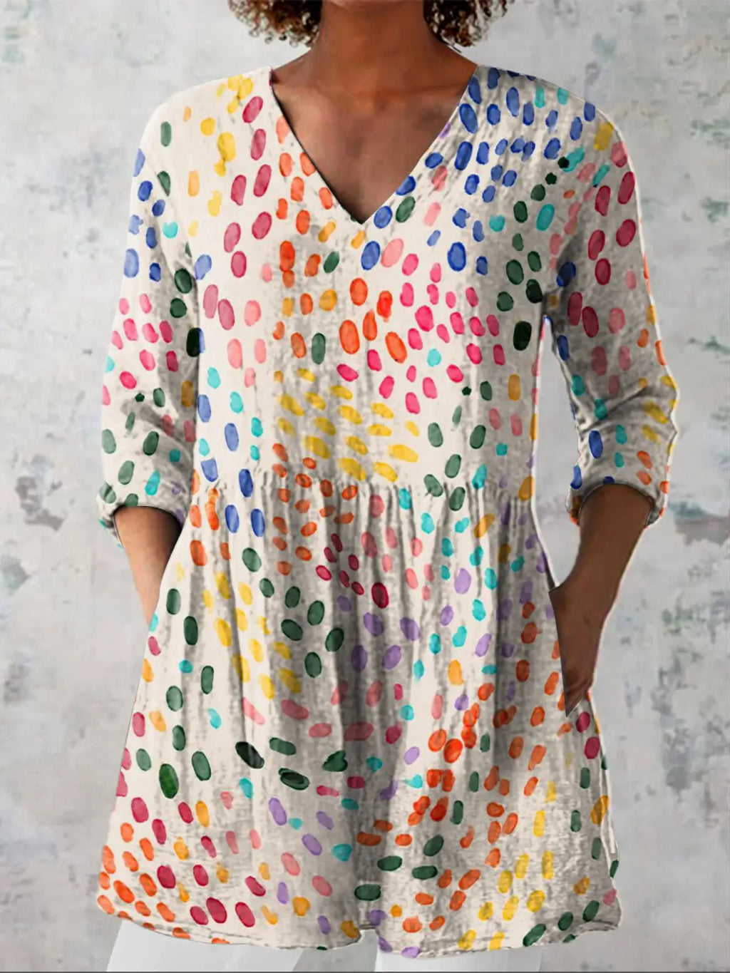 Noelle | Camisa Larga con Estampado Expresivo