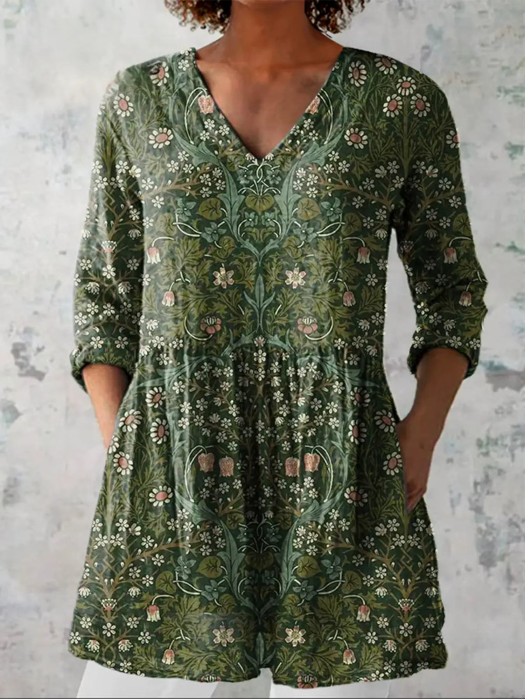 Skye | Camisa Larga con Estampado Expresivo