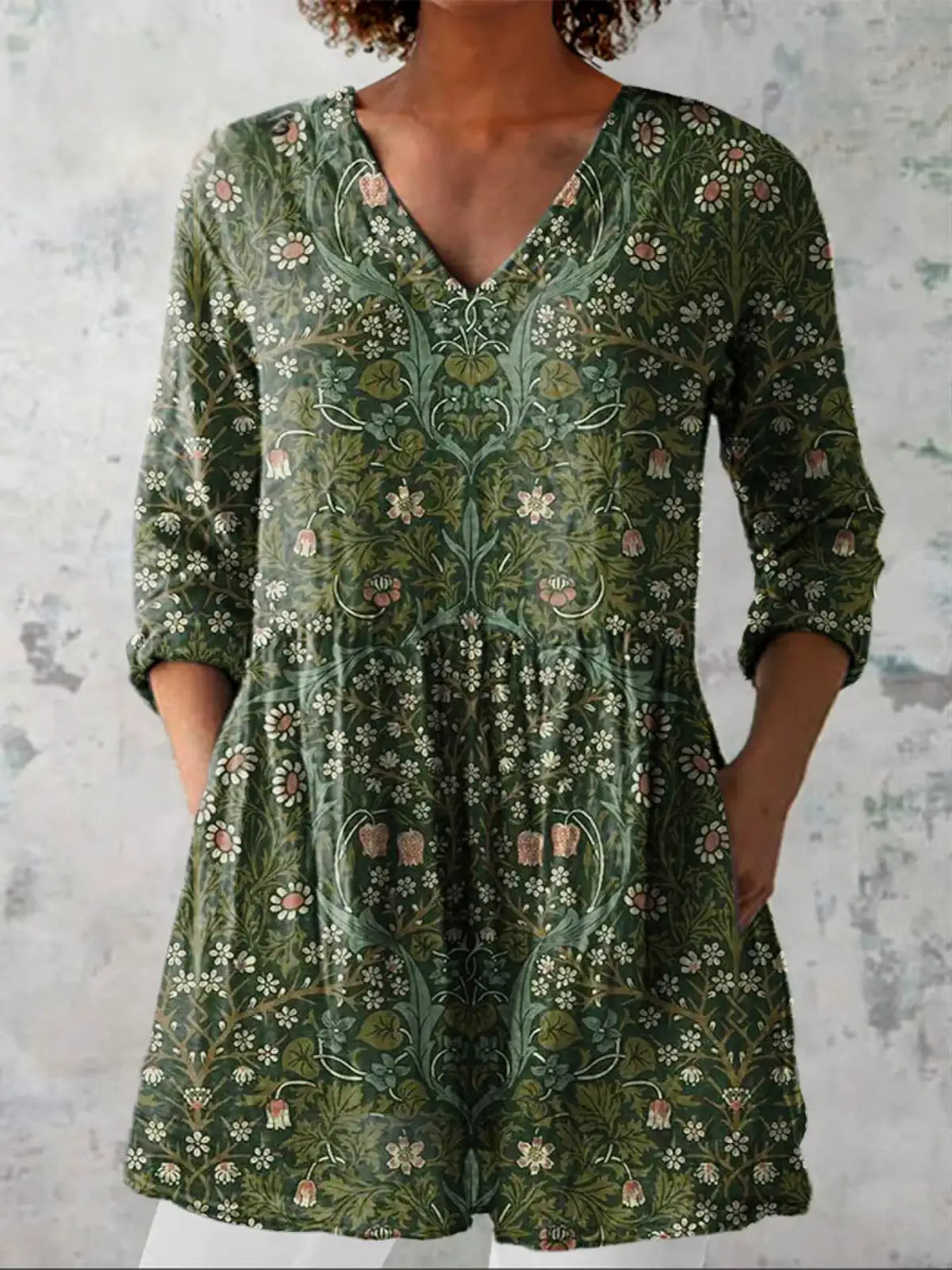 Skye | Camisa Larga con Estampado Expresivo