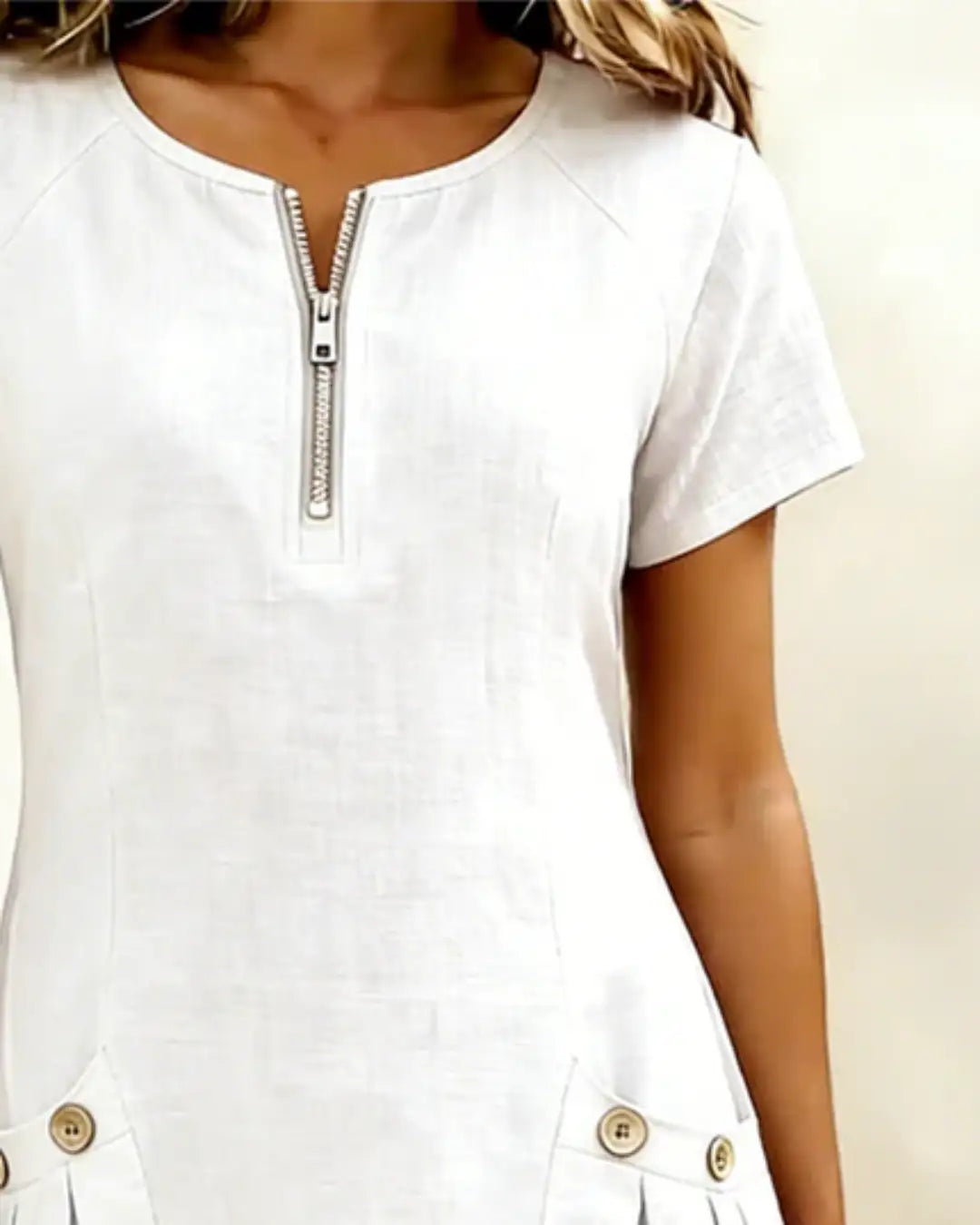 Sabela | Lina™ — Vestido de Lino con Bolsillos