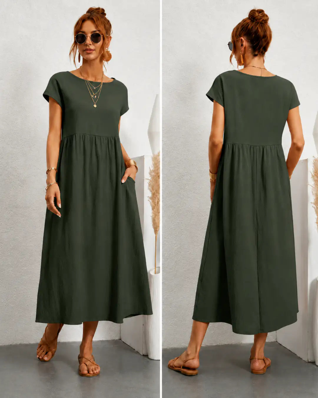 Sandra | Gabriela™ — Vestido Fluido para una Elegancia Atemporal