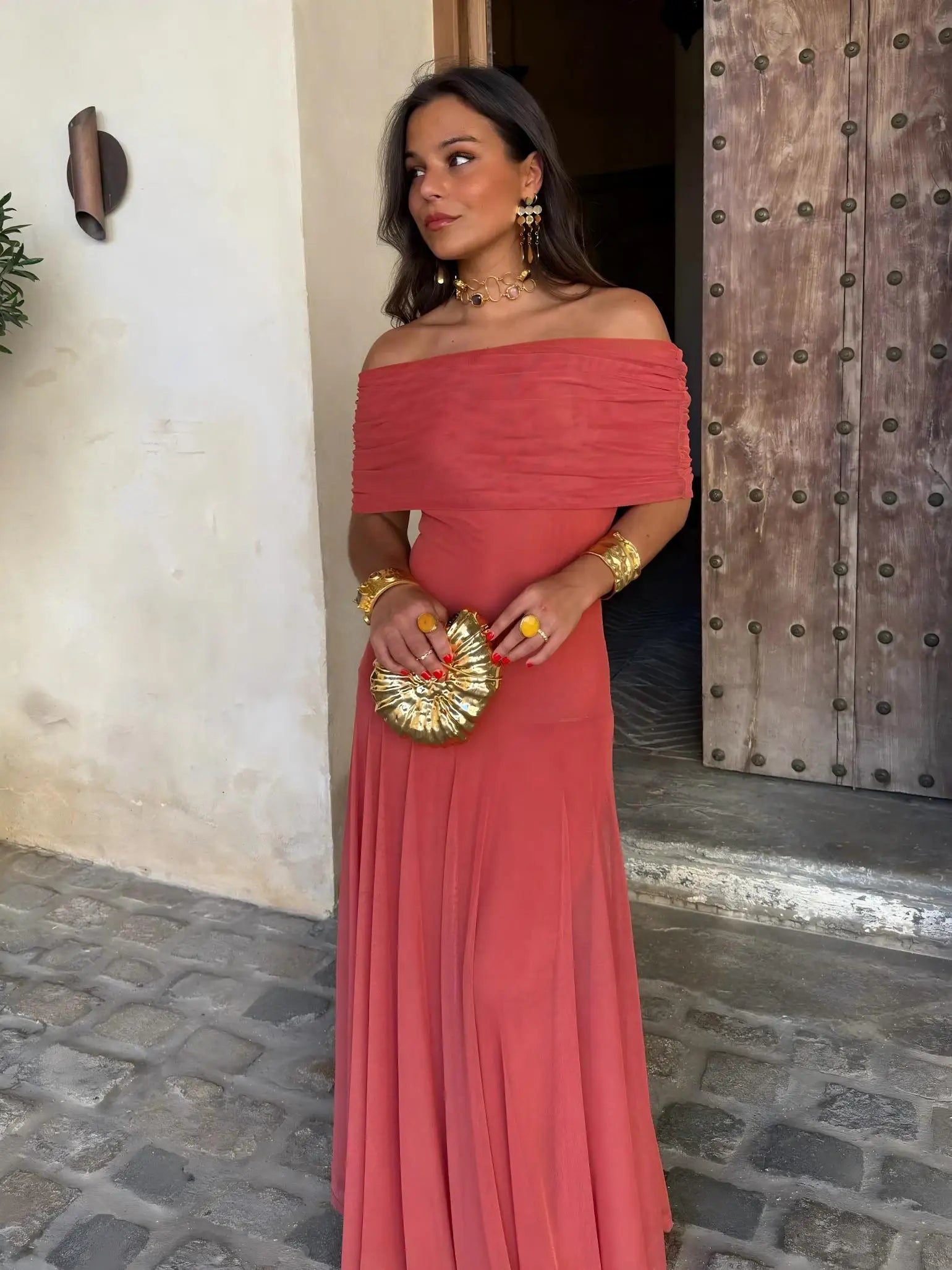 Toledo | Vestido Maxi de un Hombro en Malla