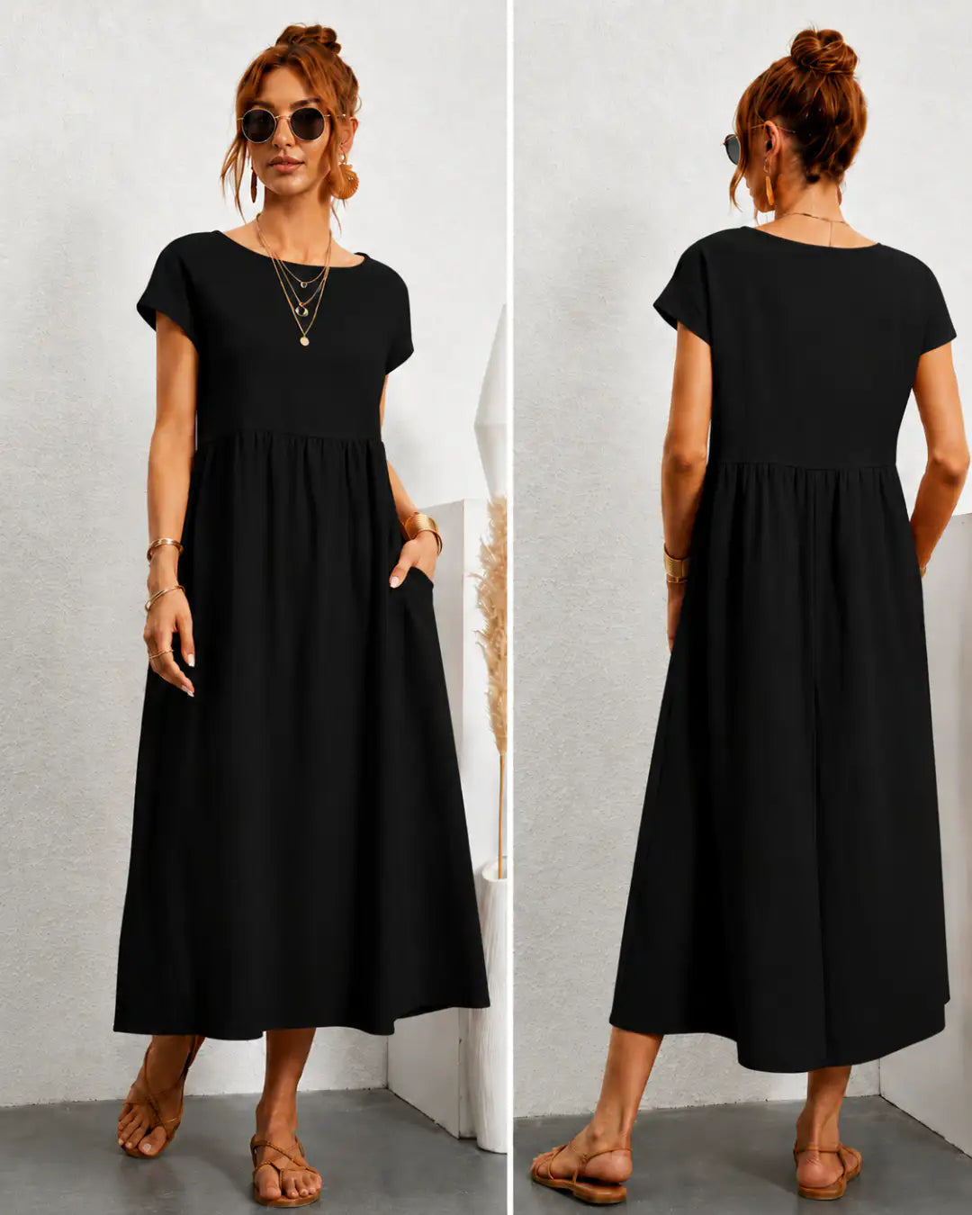 Sandra | Gabriela™ — Vestido Fluido para una Elegancia Atemporal