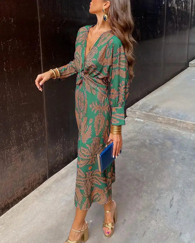 Isadora™ | Vestido Midi Elegante con Estampado