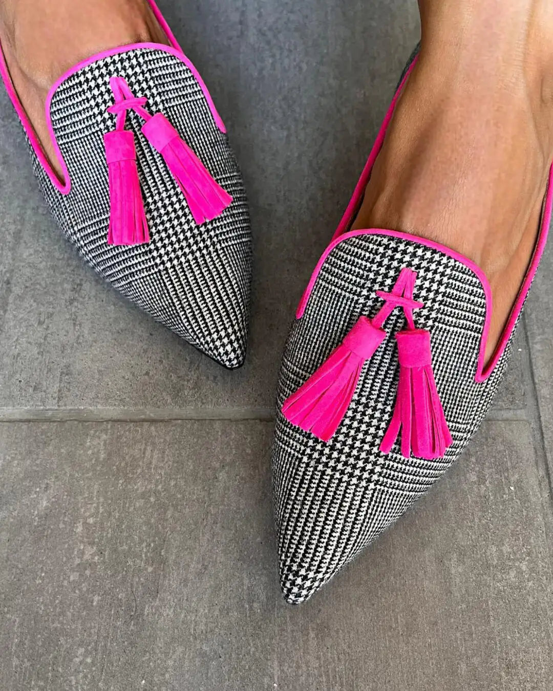 Josefina | Bailarinas Color Block con Borlas
