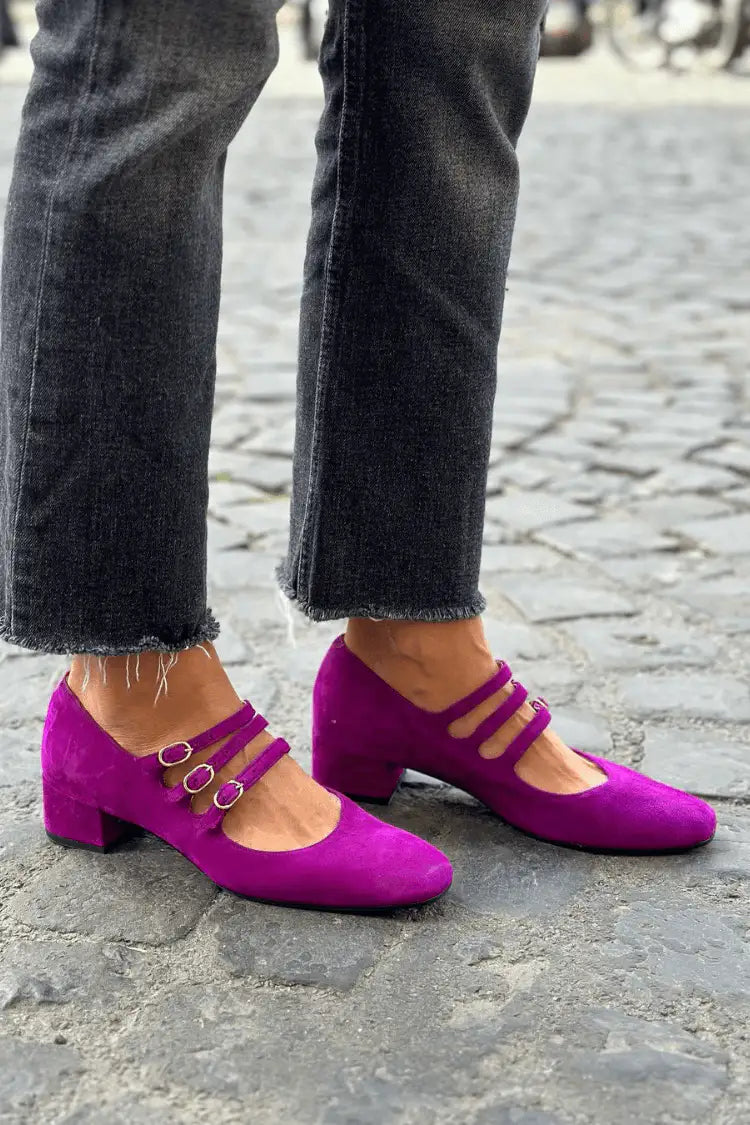 Dorotea | Tacones Morados con Hebilla
