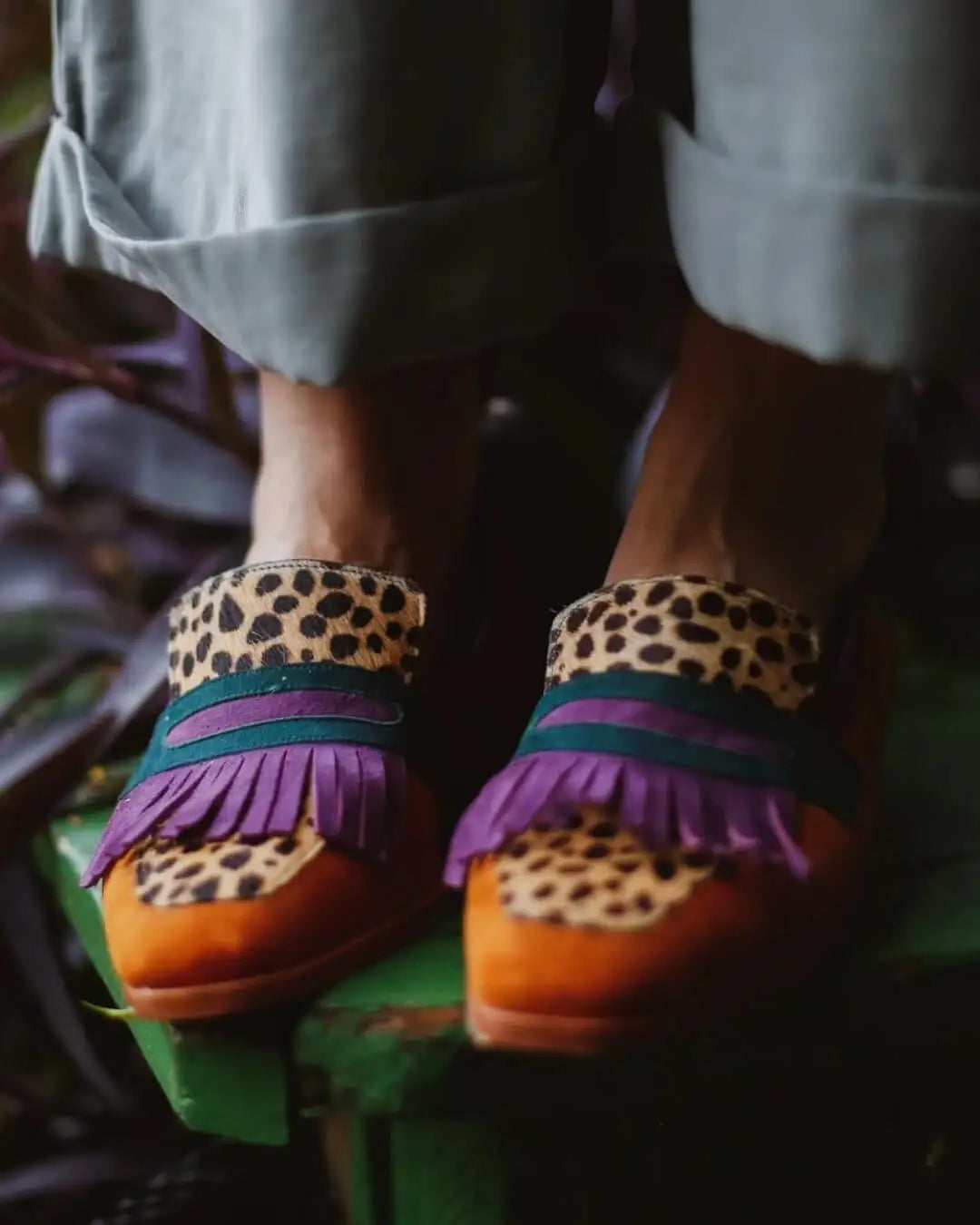 Justa | Mocasines Marrones de Leopardo
