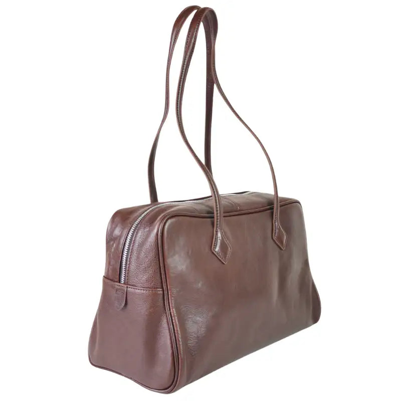 Piel | Bolso Tote Estructurado con Flor
