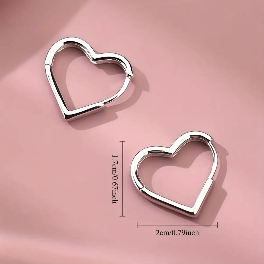 Pilar | Pendientes de Corazón en Acero Inoxidable