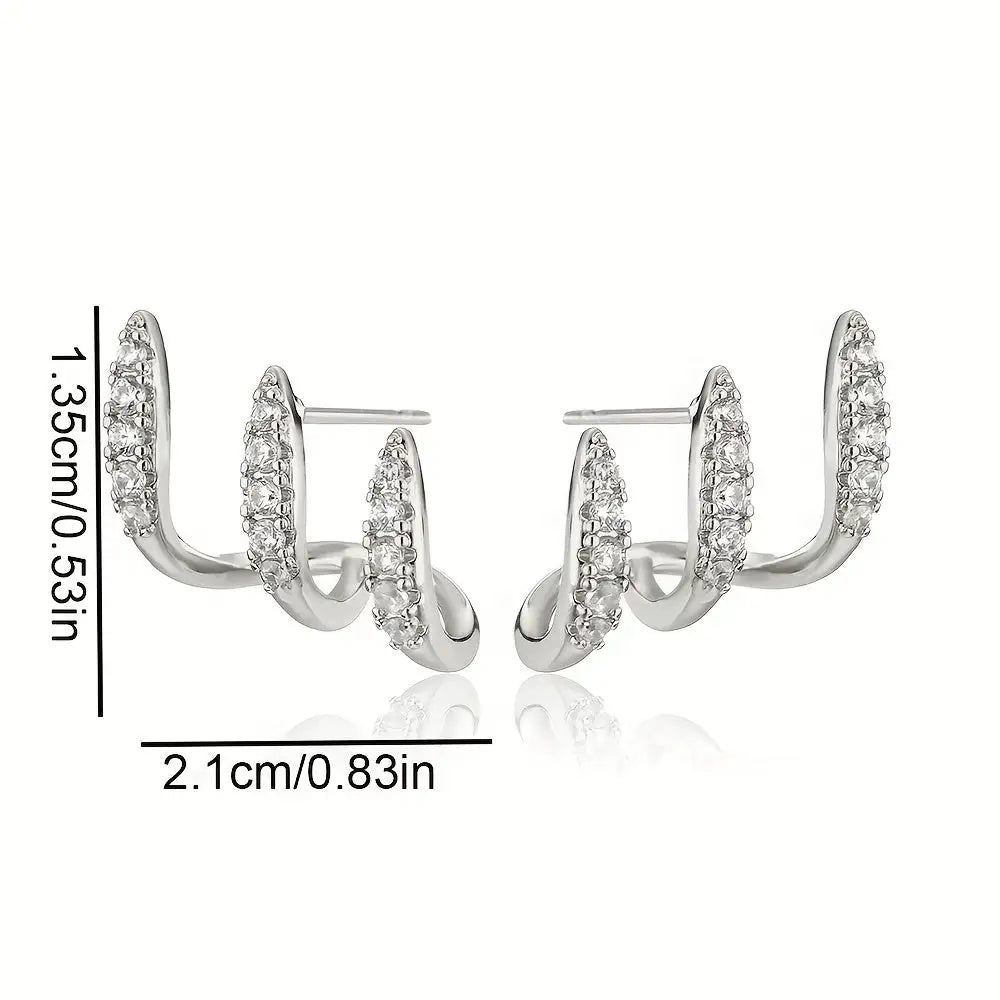 Flora | Pendientes Triples Elegantes