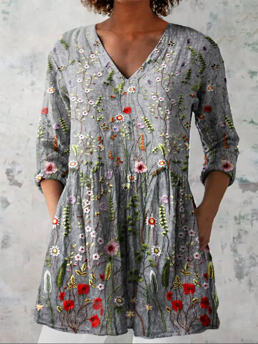 Sloane | Camisa Larga con Estampado Expresivo
