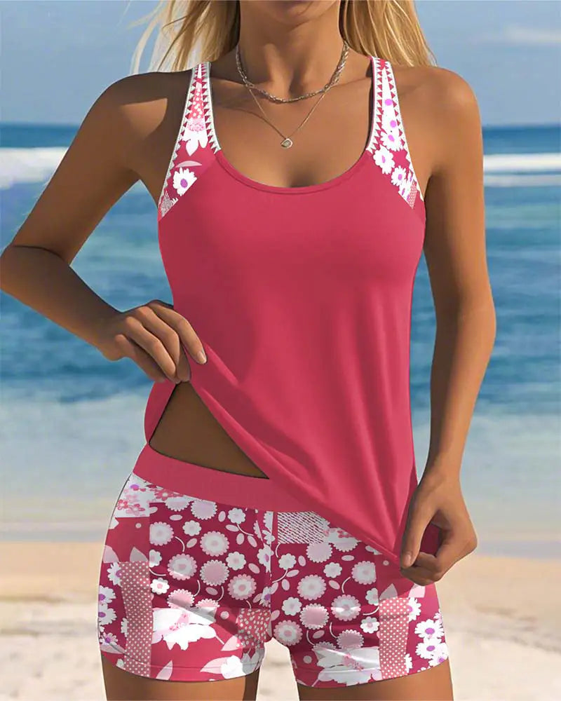 Daniela | Conjunto de Baño Floral con Short