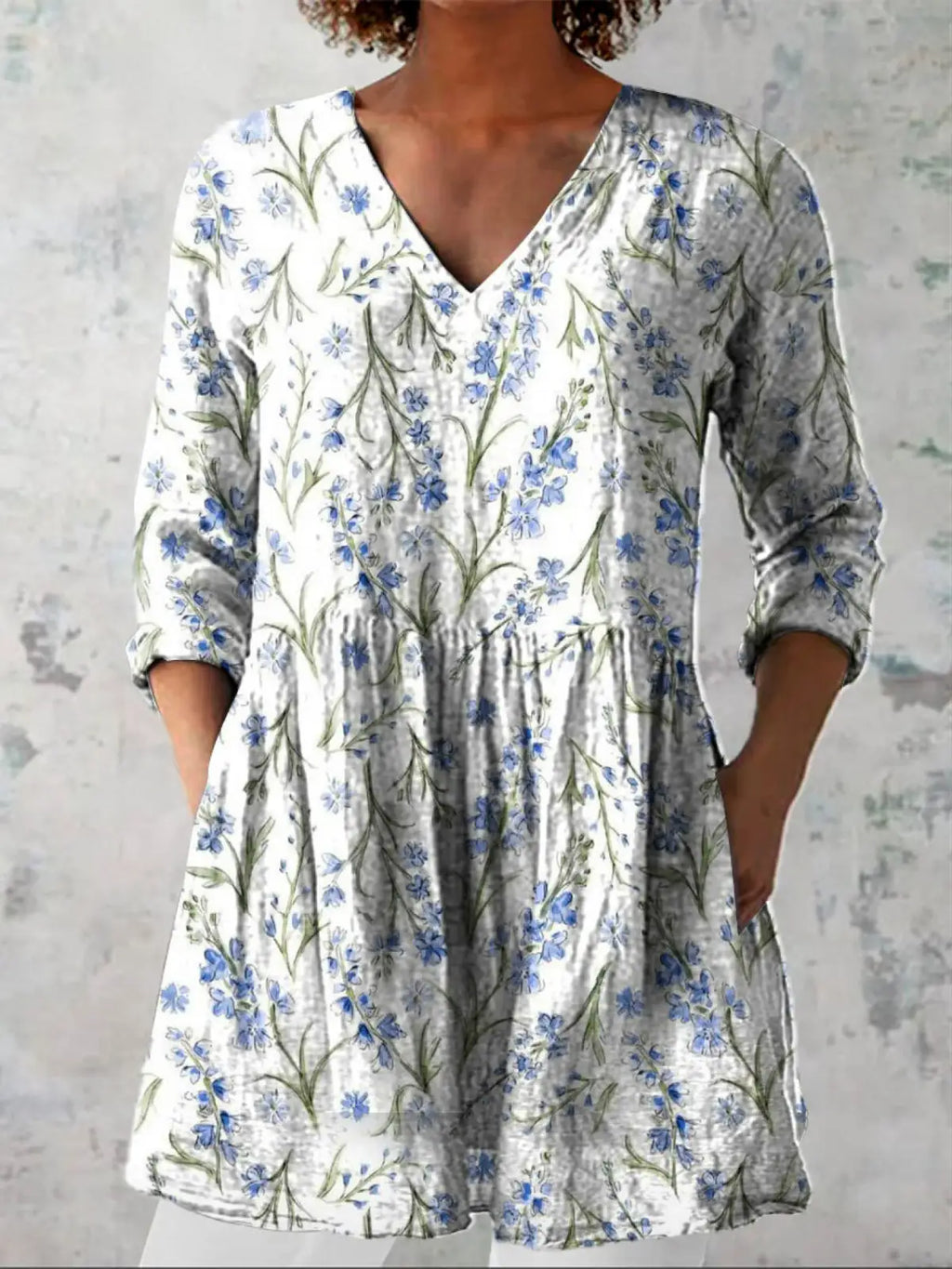 Brielle | Camisa Larga con Estampado Expresivo