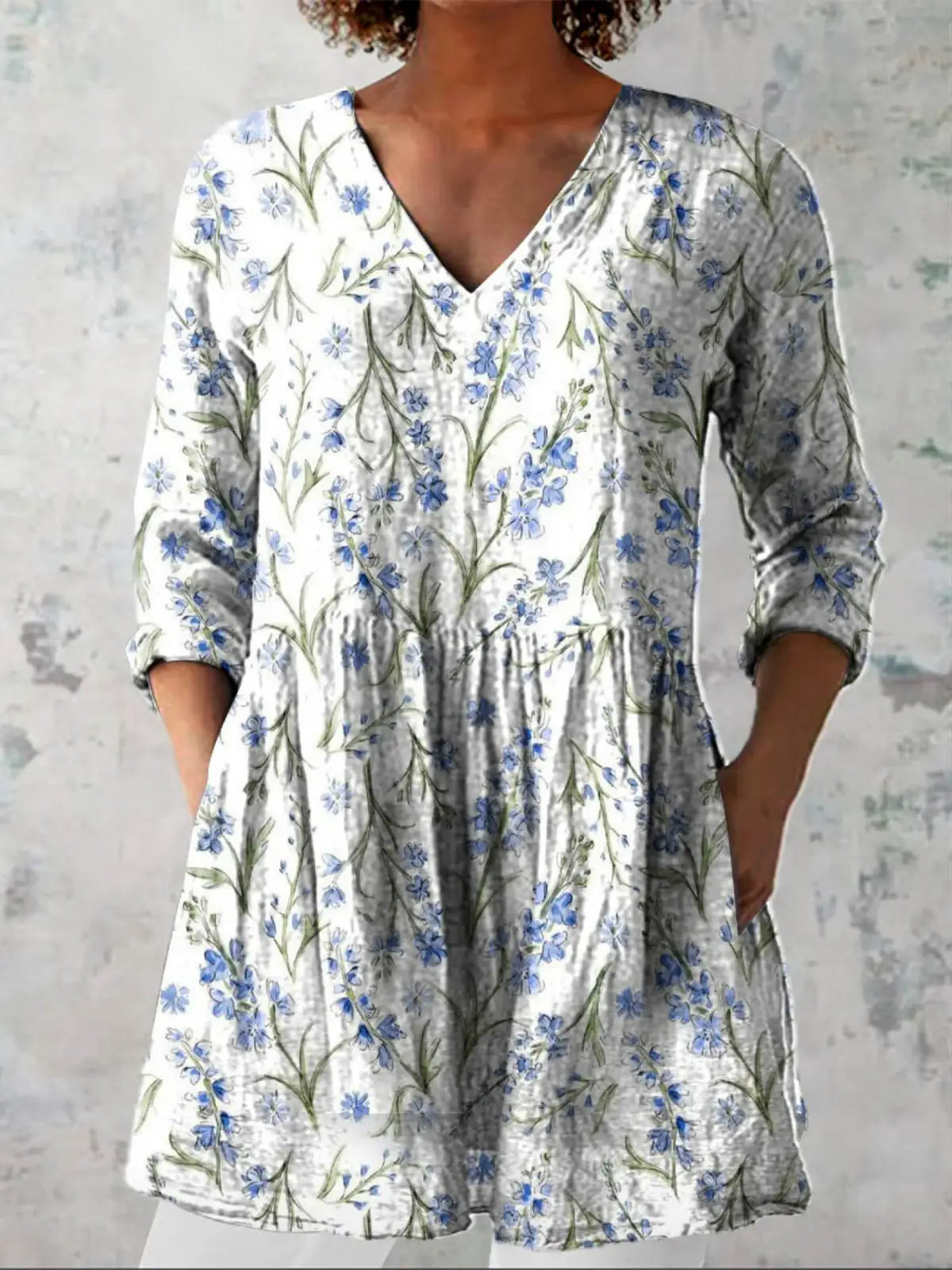 Brielle | Camisa Larga con Estampado Expresivo