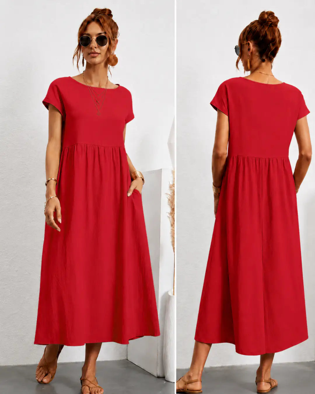 Sandra | Gabriela™ — Vestido Fluido para una Elegancia Atemporal