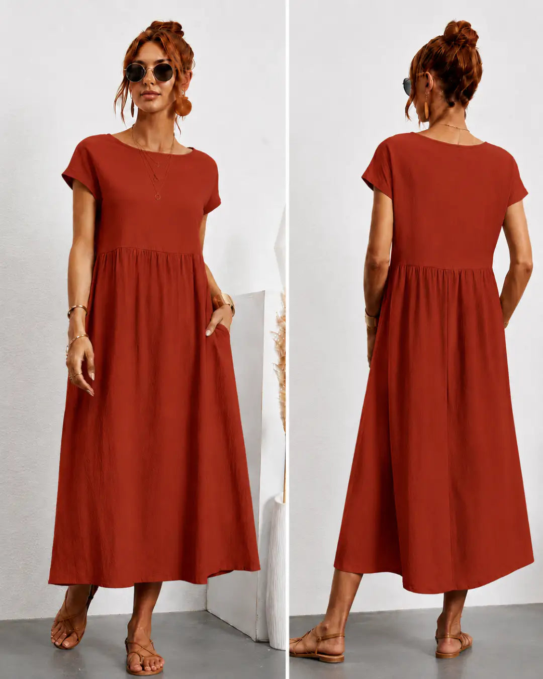 Sandra | Gabriela™ — Vestido Fluido para una Elegancia Atemporal