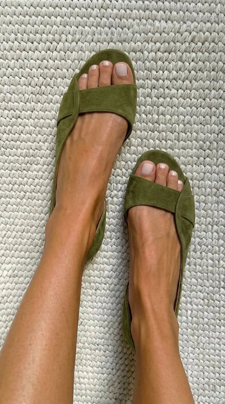 Leonor | Sandalias de Ante con Correa