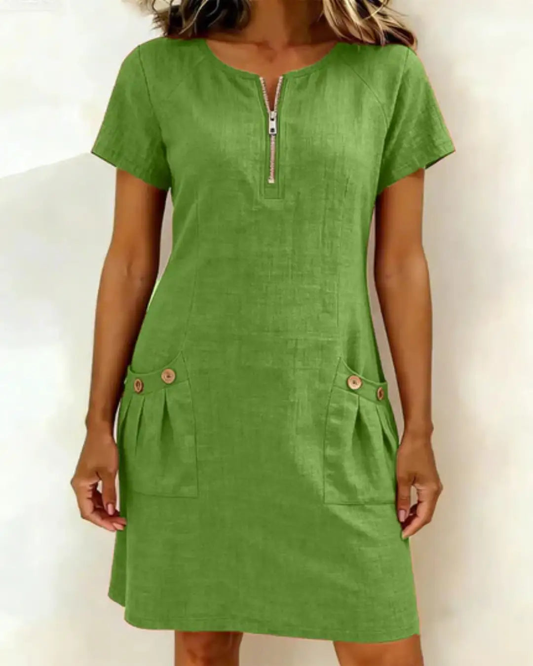 Sabela | Lina™ — Vestido de Lino con Bolsillos
