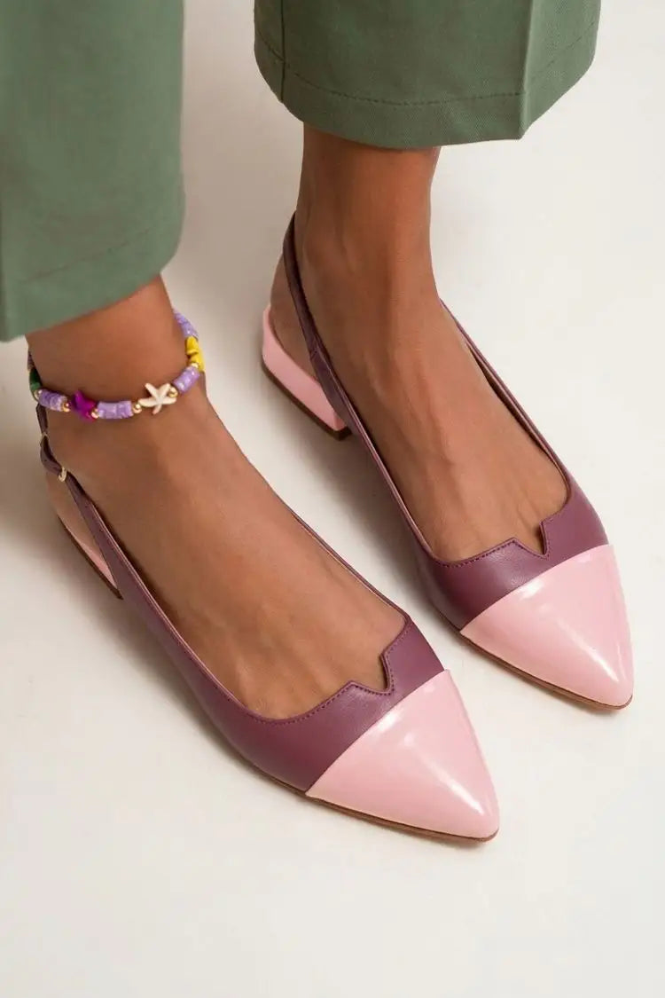 Sagrario | Zapatos Planos Color Block con Hebilla