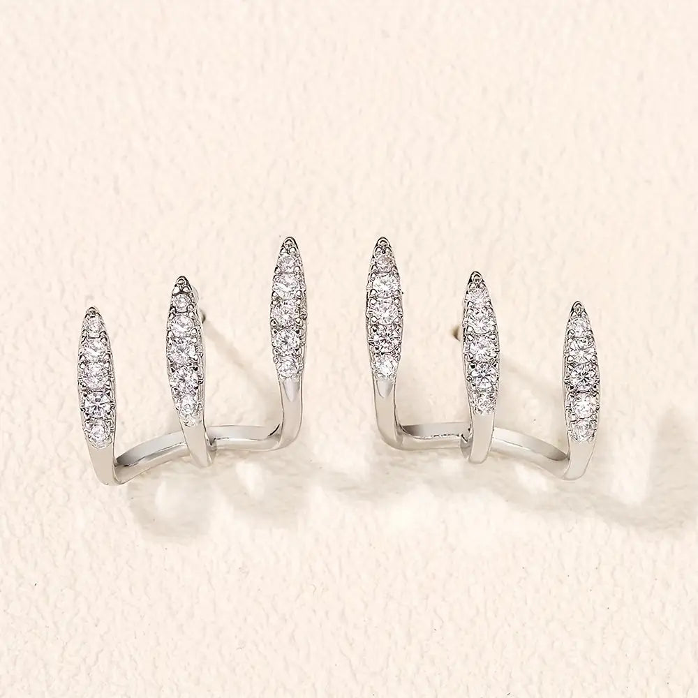 Flora | Pendientes Triples Elegantes