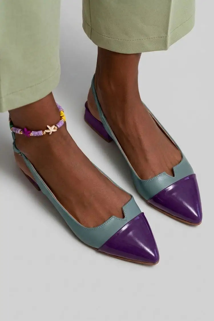 Sagrario | Zapatos Planos Color Block con Hebilla