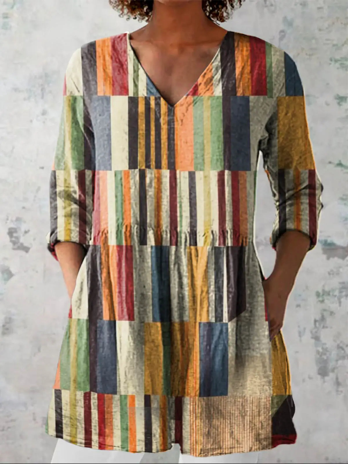 Avery | Camisa Larga con Estampado Expresivo