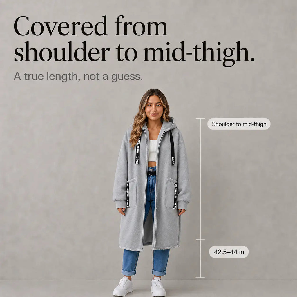 Amparo | Abrigo Sudadera Oversize con Capucha