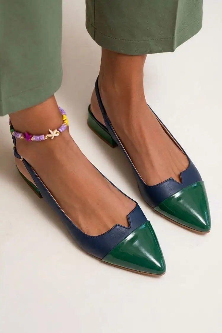Sagrario | Zapatos Planos Color Block con Hebilla