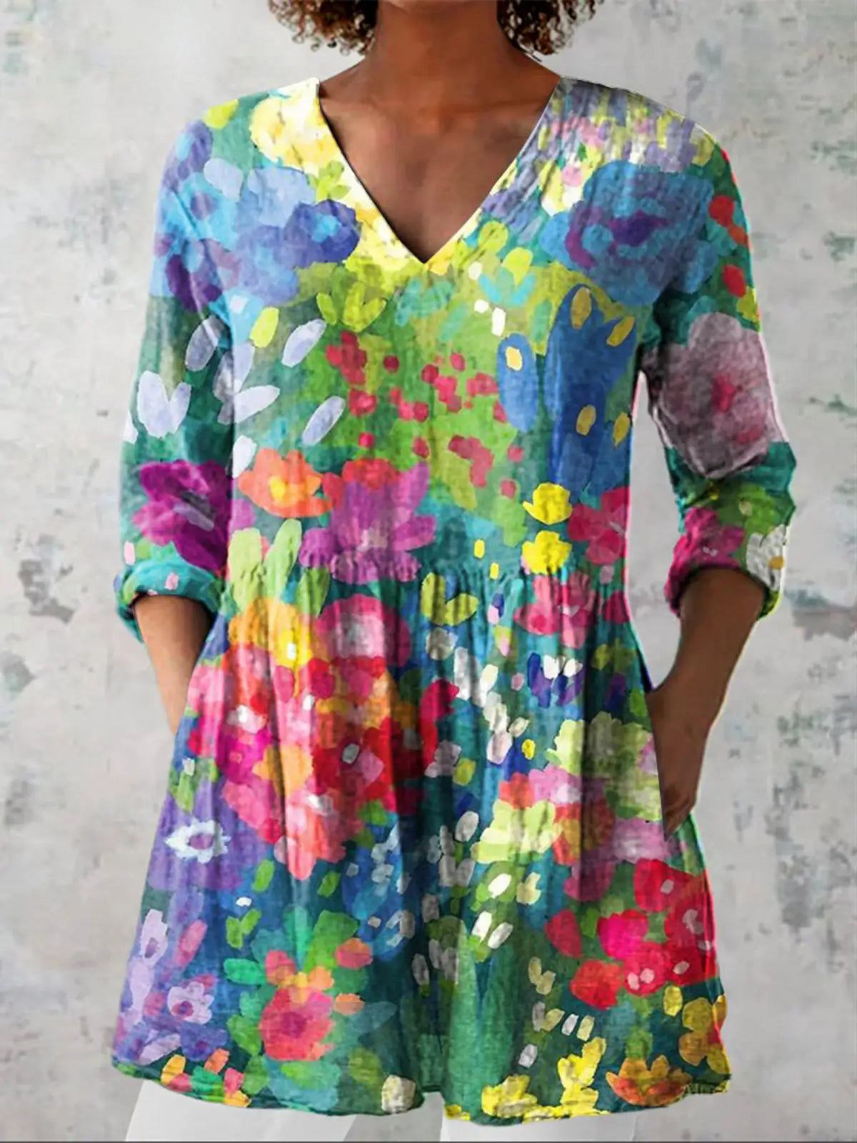 Eden | Camisa Larga con Estampado Expresivo