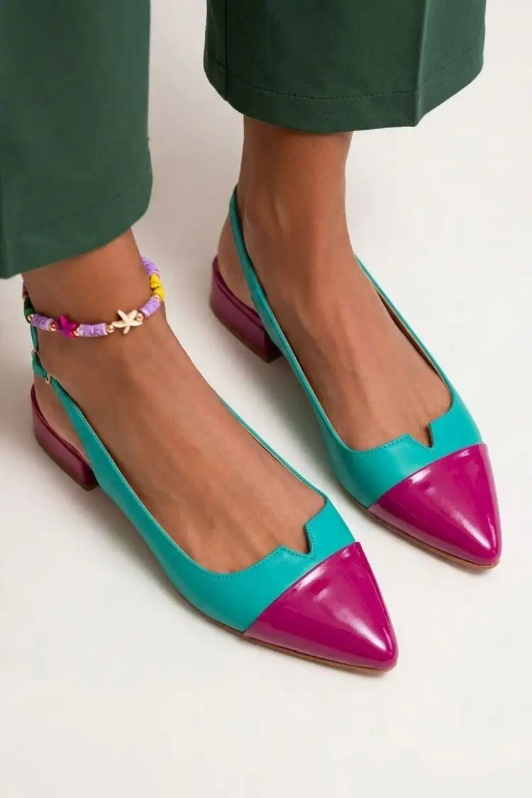 Sagrario | Zapatos Planos Color Block con Hebilla