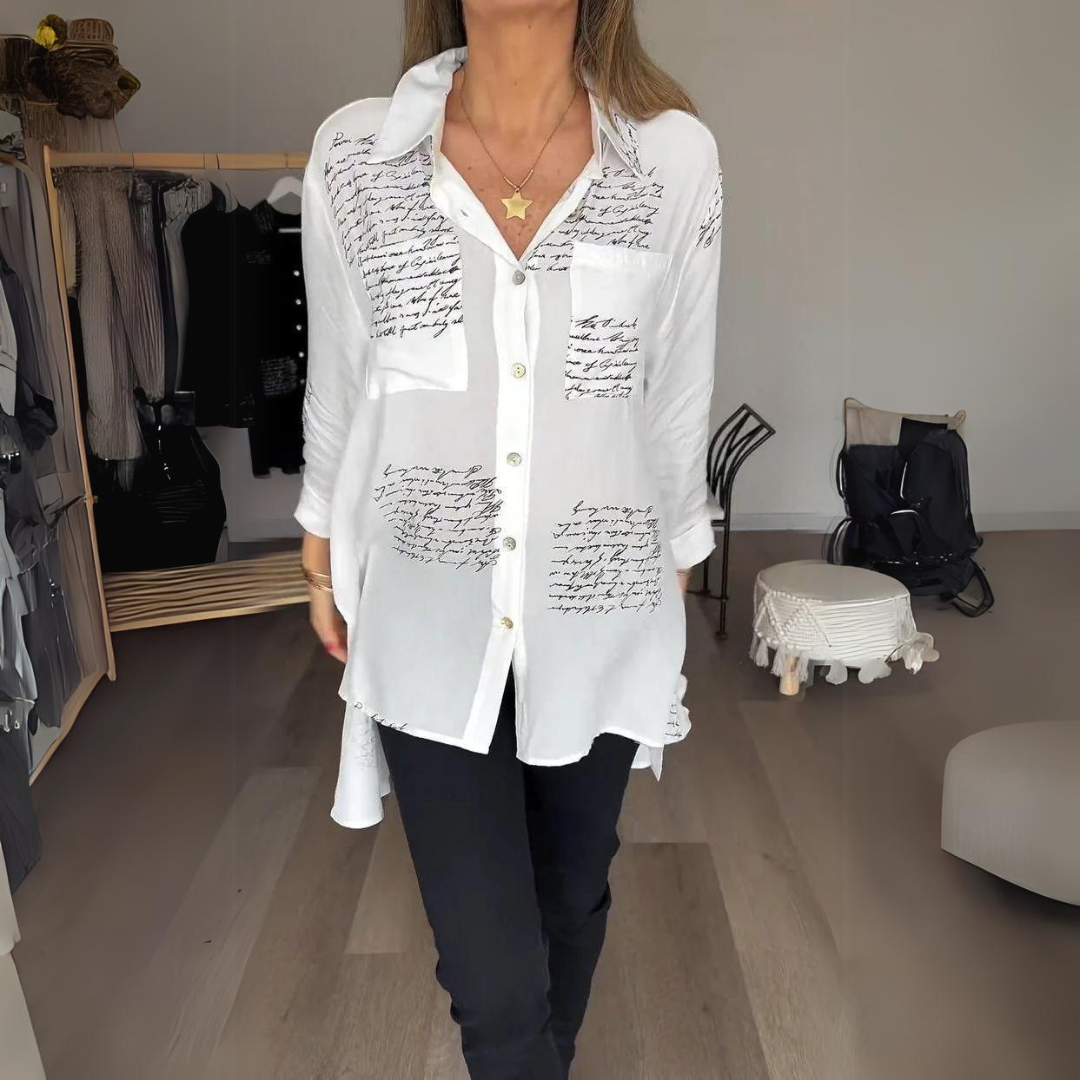CAMISA LARGA CON BOTONES