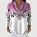 Aurora | Jersey Floral con Cuello Alto