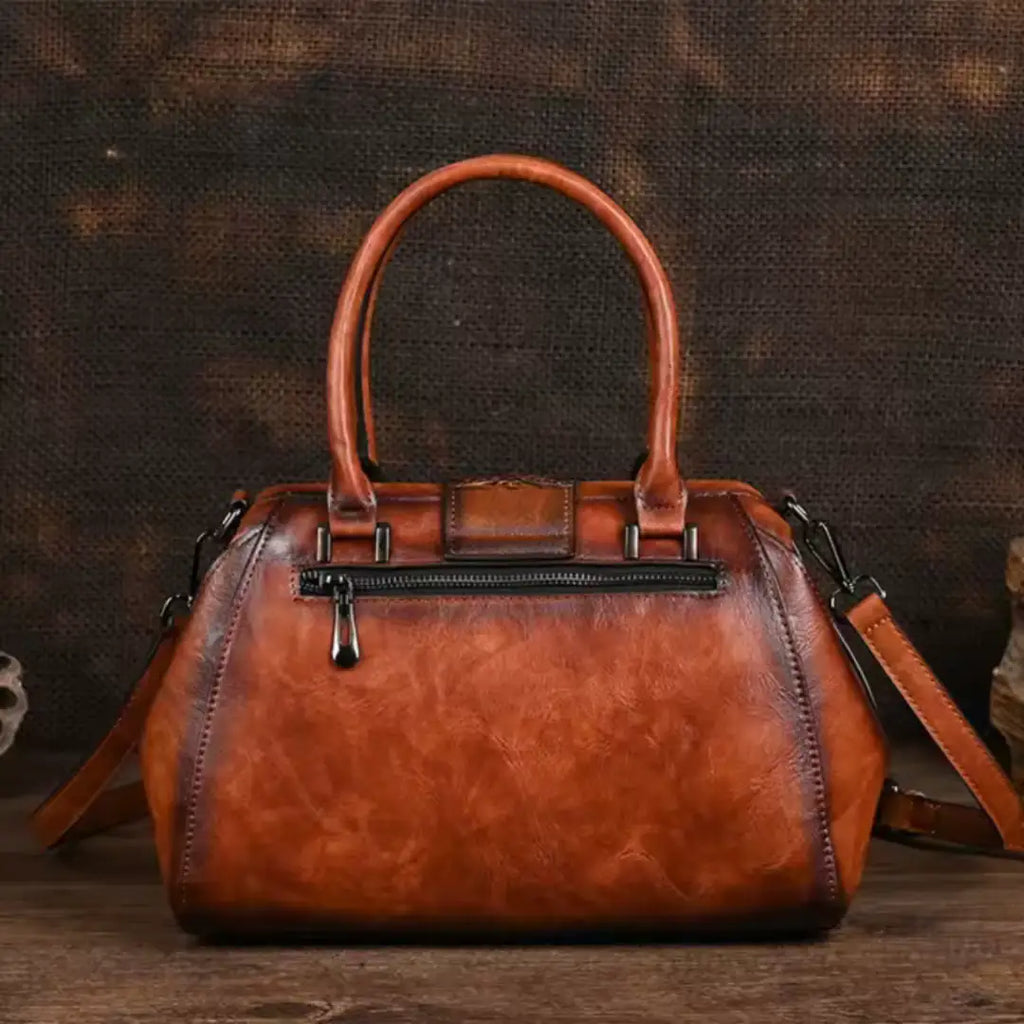Florèna™ | Bolso de Mano con Motivo Floral Grabado