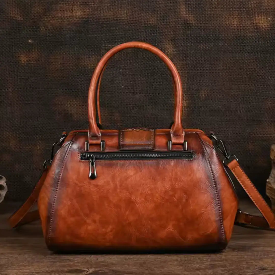 Florèna™ | Bolso de Mano con Motivo Floral Grabado