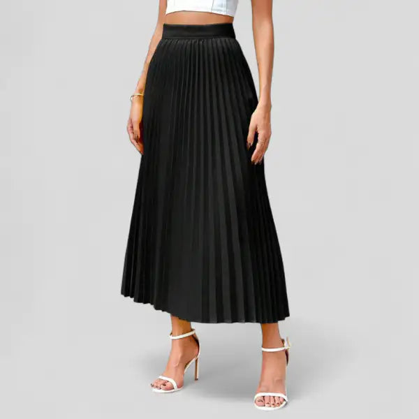 Coral | Falda Midi Plisada Satinada