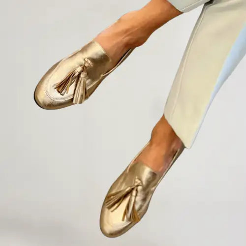 Aurelia | Mocasines Dorados de Diario