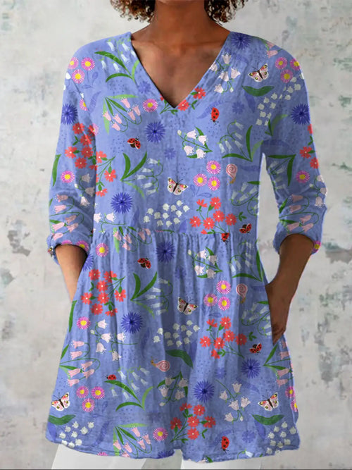 Amelie | Camisa larga con estampado expresivo