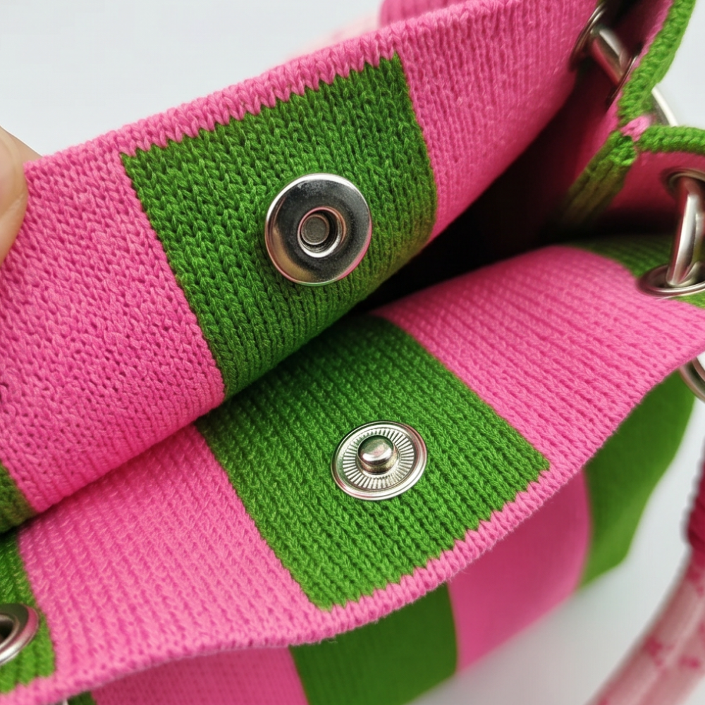 Diana | Bolso Saco de Punto a Rayas