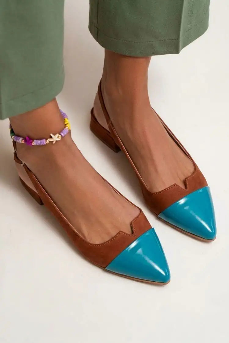 Sagrario | Zapatos Planos Color Block con Hebilla