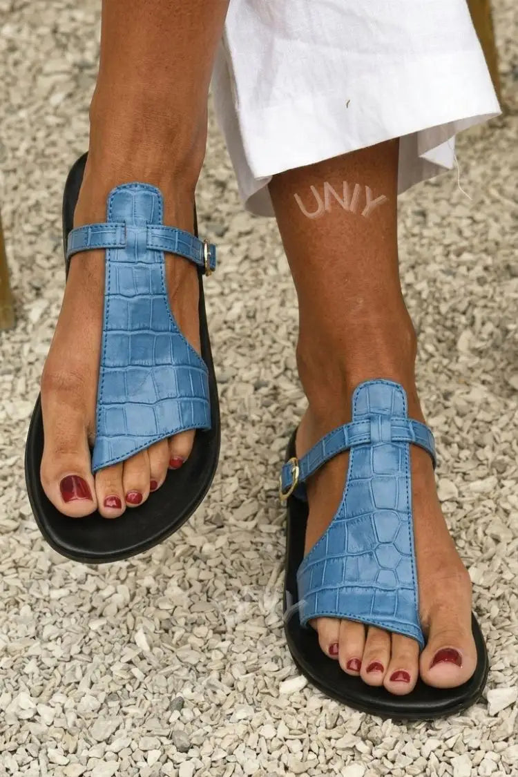 Pilar | Sandalias de Piel con Hebilla