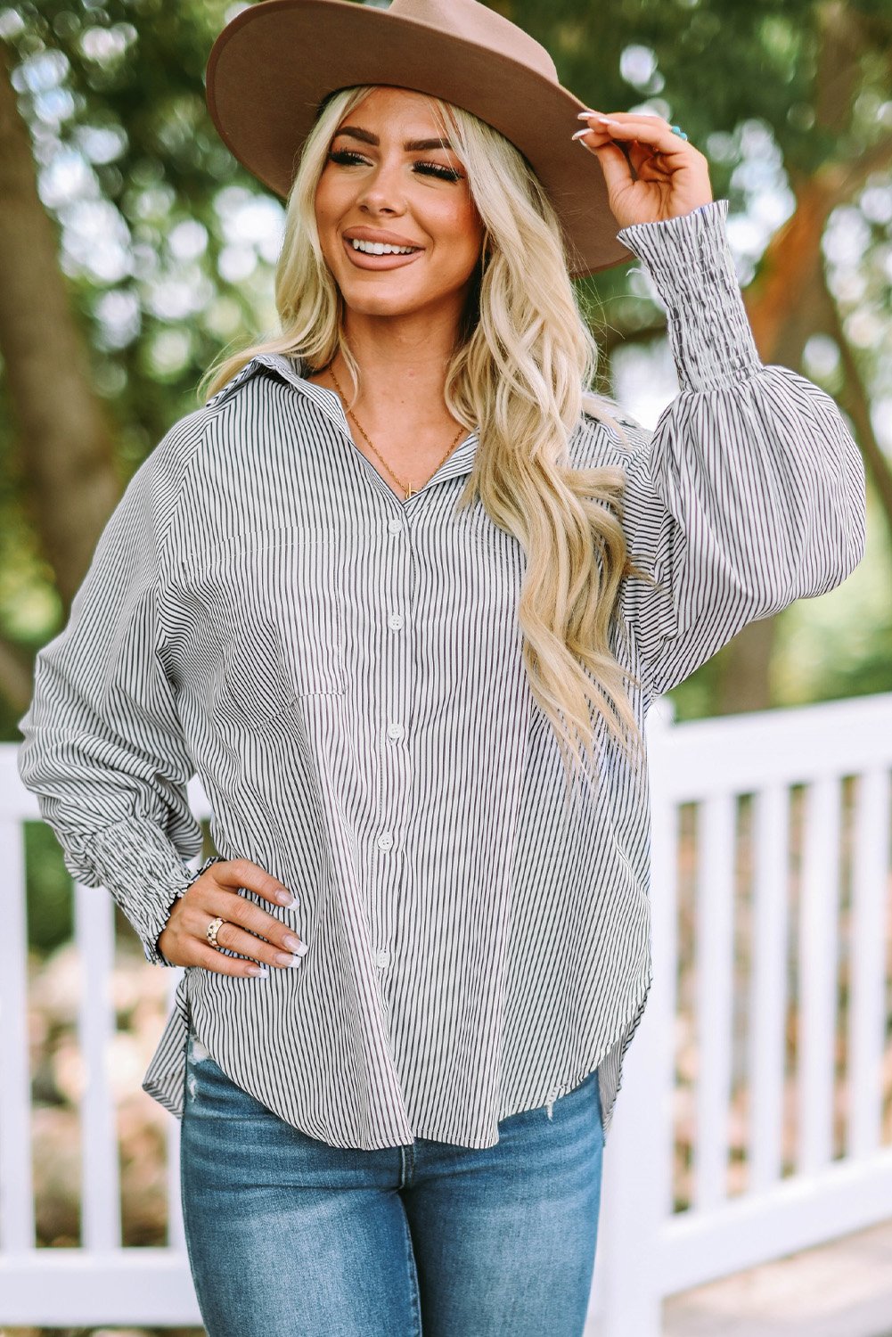 CAMISA OVERSIZE DE RAYAS
