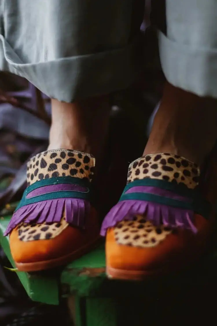 Justa | Mocasines Marrones de Leopardo