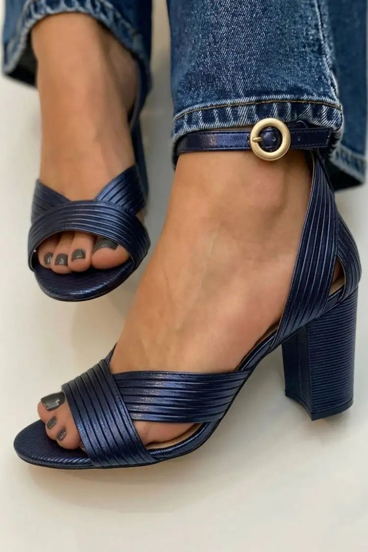 Hipolita | Sandalias Doradas con Correa